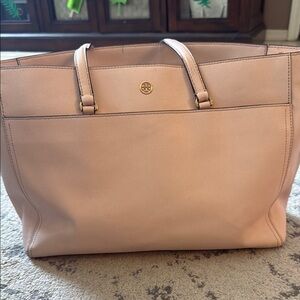 Tory Burch Pink Structured Tote Bag